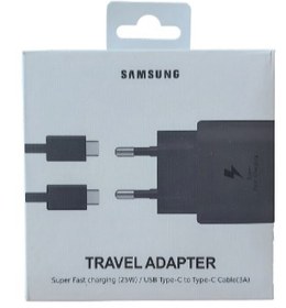 تصویر شارژر دیواری سامسونگ 25w مدل EP-TA800 به همراه کابل USB-C 