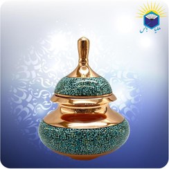تصویر دخل کوچک مس و فیروزه کوب 18 سانت آقاجانی 