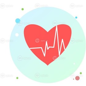 تصویر دانلود وکتور ضربان قلب در دایره آیکون نبض قلب به شکل آیکون گرد 