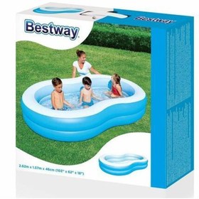 تصویر استخر بادی خانودگی طرح لوبیایی 54117 bestway 54117