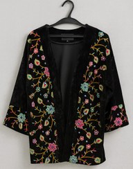 تصویر کت زنانه مخمل آستین افتاده 