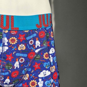 تصویر لباس زیرمردانه ترک برند ژان رئال(JUAN RAUL) پادار طرح گل (شورت مردانه) - L Turkish men's underwear brand JUAN RAUL with skull pattern (men's briefs)