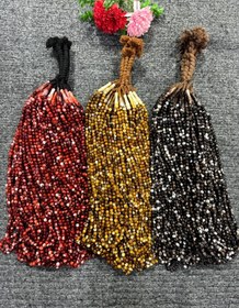 تصویر تسبیح ۹۹ تایی ابلغ جین درجه یک زرشکی 