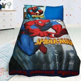 تصویر سرویس خواب مدل Spider man یک نفره 4 تکه 