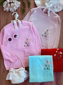 تصویر گپ بافت گلدوزی جیبدار 