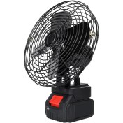 تصویر پنکه شارژی رومیزی تمام فلز مدل GD-S90 با دو باتری ۶۸ ولتی 