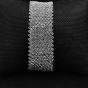 تصویر دستبند طرح جواهر پهن دالبر محصول شرکت AS.ES آبکاری 5 لایه رادیوم تولید 2024