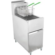 تصویر سرخ‌کن مبله تک‌ لگن طرح دین گازی استیل ضدزنگ 