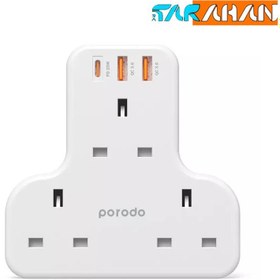 تصویر شارژر دیواری 6 پورت 20 وات پورودو PD-FWCH006 Porodo PD-FWCH006 6-in-1 Wall Charger