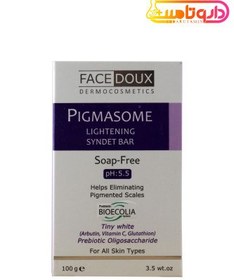 تصویر پن روشن کننده پیگمازوم فیس دوکس 100 گرم Facedoux Pigmasome Lightening Syndet Bar 100 g