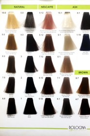 تصویر رنگ مو بلونیا بدون آمونیاک شماره 8.11 بلوند زیتونی روشن حجم 100 میل Bolonia hair color without ammonia No. 8.11 light olive blonde volume 100 ml