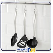 تصویر ست وسایل آشپزی 3 تکه مشکی/استیل ضد زنگ ایکیا مدل IKEA DIREKT IKEA DIREKT 3-piece kitchen utensil set black/stainless steel