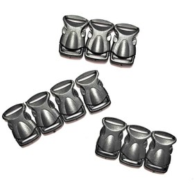 تصویر سگک قفل کوله پشتی مدل 11 بسته 10 عددی - مشکی 