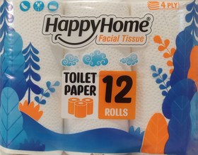 تصویر دستمال کاغذی Happy Home دوازده قلو توالت ا Happy Home Happy Home