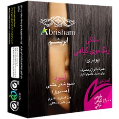 تصویر رنگ موی گیاهی مشکی ابریشم Plant black silk hair color