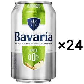 تصویر نوشیدنی آبجو بدون الکل باواریا با طعم سیب باکس 24 عددی Bavaria Bavaria