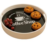 تصویر سینی شیشه ای دسته دار رایکا 