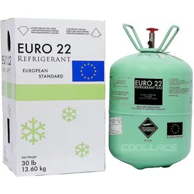 تصویر گاز R22 یورو20 13.6 کیلوگرم خالص 13.6 Euro20 r22 refrigerant gas