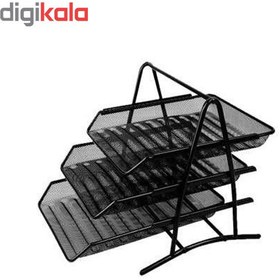 تصویر کازیه فلزی مدل سه طبقه - مشکی 