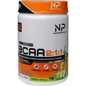 تصویر پودر بی سی ای ای 2.1.1 طعم سیب سبز حجم 300 گرم نوتریشن پلاس Nutrition Plus BCAA 211 Powder 300 g