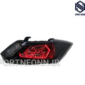 تصویر چراغ جلو اسپرت ساینا و کوئیک طرح گلس I8 قرمز 