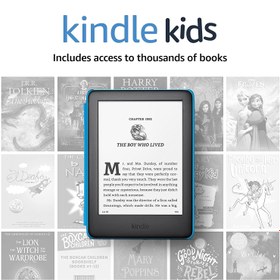 تصویر کیندل کودکان جدید آمازون 6 اینچی نسل 10 با کاور آبی ا Kindle Kids, a Kindle designed for kids, with parental controls - Blue Cover Kindle Kids, a Kindle designed for kids, with parental controls - Blue Cover