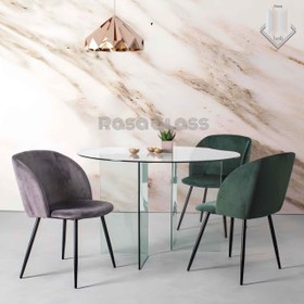 تصویر میز ناهارخوری صفحه گرد 