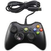 تصویر دسته بازی تکی شوکدار باسیم مدل ایکس باکس 360 Microsoft Xbox 360 Wireless Controller