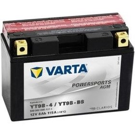 تصویر باطری باتری موتور سیکلت Yt9B Bs Agm Varta 