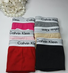 تصویر شورت کلوین کلاین زنانه کبریتی سایز بزرگ - مشکی 