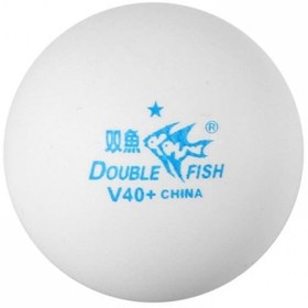 تصویر توپ +V40 یک ستاره 10 عددی دبل فیش Double Fish Table Tennis Ball 1 Star