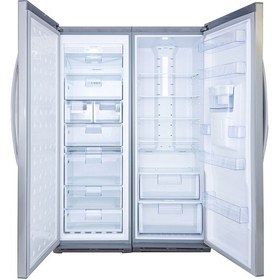 تصویر یخچال فریزر دوقلو 36 فوت هیمالیا مدل آیس ایج سفید چرم himalia twin fridge freezer 36 foot model Ice Age