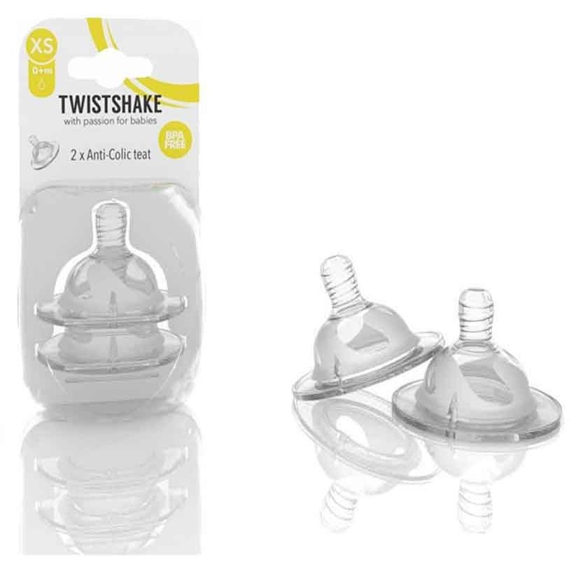 Twistshake Anti Colic Teat X-Small 0 + m x2