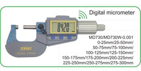 تصویر میکرومتر دیجیتال خروجی دار ترما دقت 0.00 - میکرومتر 75-100 دیجیتال 
