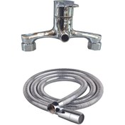 تصویر شیر توالت و شیلنگ ایران گروه مدل کنزو مجموعه 2 عددی کد 2020317