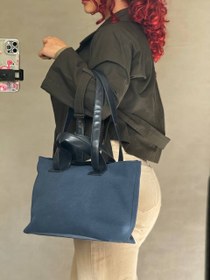 تصویر کیف چهاربند جیر - سورمه‌ای 