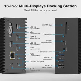 تصویر هاب 16 پورت USB-C مدل DC006B 