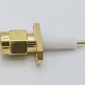 تصویر کانکتور SMA نری پنلی دوسوراخه تفلون بلند مستقیم 