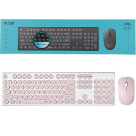 تصویر ست ماوس و کیبورد رپو X260 بی سیم Mouse & Keyboard Rapoo X260 Wireless