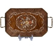 تصویر سینی چوبی معرق کد RP22 