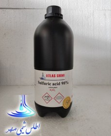 تصویر سولفوریک اسید ۹۸% (اطلس شیمی مهر) - ۱ لیتری پلی اتیلن Sulfuric Acid