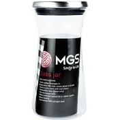 تصویر بانکه حبوبات شیشه ای با در استیل ام جی اس 1200 سی سی -