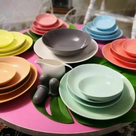 تصویر ظروف سرامیکی رنگی جدید 