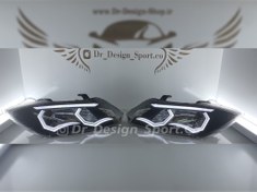 تصویر چراغ جلو اسپرت ساینا و کوئیک برند مدرن و کروز پلاس مدل Transformed بسته دو عددی - مدرن / سفید 