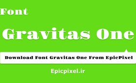 تصویر فونت Gravitas One انگلیسی 