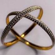 تصویر النگو نقره ایرانی آبکاری طلا | 5.58 گرم سایز 3 