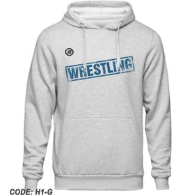 تصویر هودی طوسی دورس داخل کرک طرح ورزش کشتی کد H101 Gray Duras hoodie inside the crack design of wrestling CODE H101