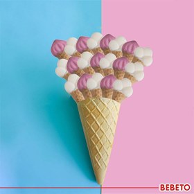 تصویر پاستیل بستنی قیفی ببتو 80 گرم ا Bebeto funnel ice cream pastille 80gr Bebeto funnel ice cream pastille 80gr