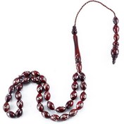 تصویر تسبیح کشکول تراش گندمی و آلمینیوم کوب کد T1152 