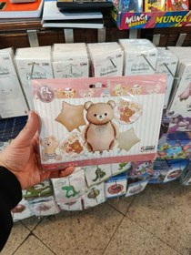 تصویر بادکنک فویلی 5 تکه تدی 